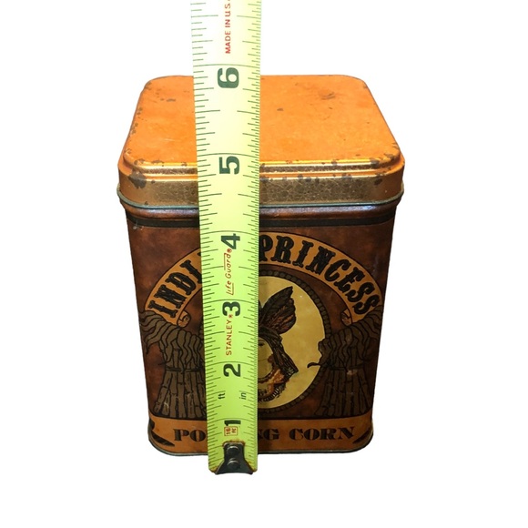 Vintage Indian Princess Popping Corn Metal Tin - Picture 6 of 7